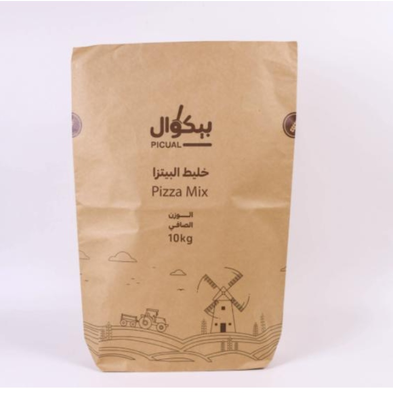 Екологични 2kg 25kg 30kg Персонализиран царевичен хляб брашно Опаковки чанти за хартия със собствено лого рециклируемо
